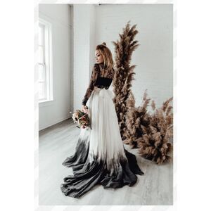 Sweet Caroline Cordelia Skirt Size 10 Goth Bridal Wedding Dress Smoke Show Black